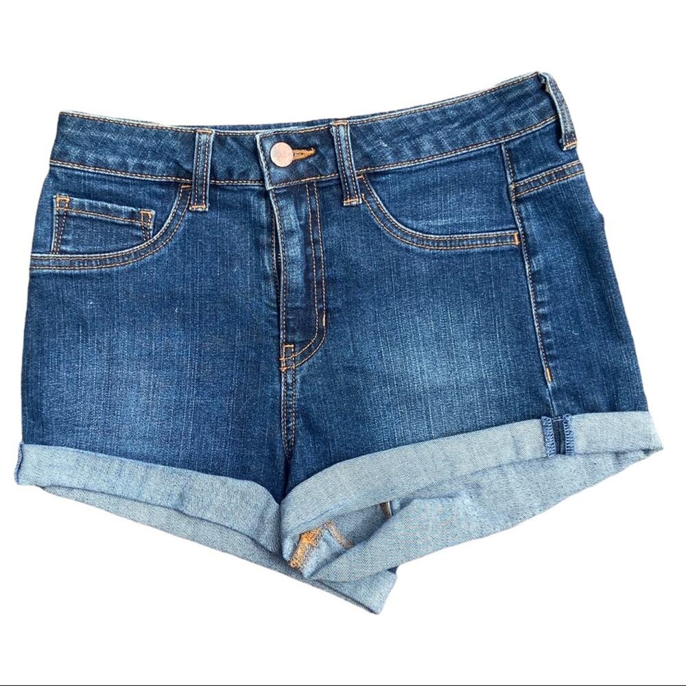 Forever 21 Cuffed Medium Wash Jean Shorts